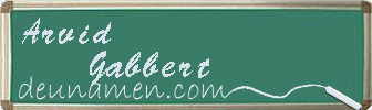 Arvid Gabbert Visitenkarte